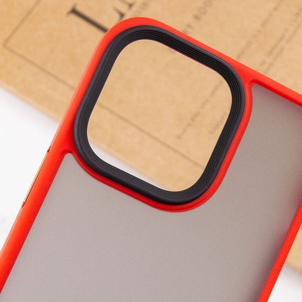 TPU+PC чехол Metal Buttons для Apple iPhone 15 (6.1") Красный 777-08281 фото