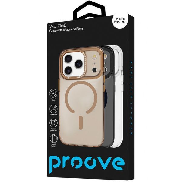Чехол Proove VS1 Case with Magnetic Ring iPhone 17 Pro Max Gold 656-05406 фото