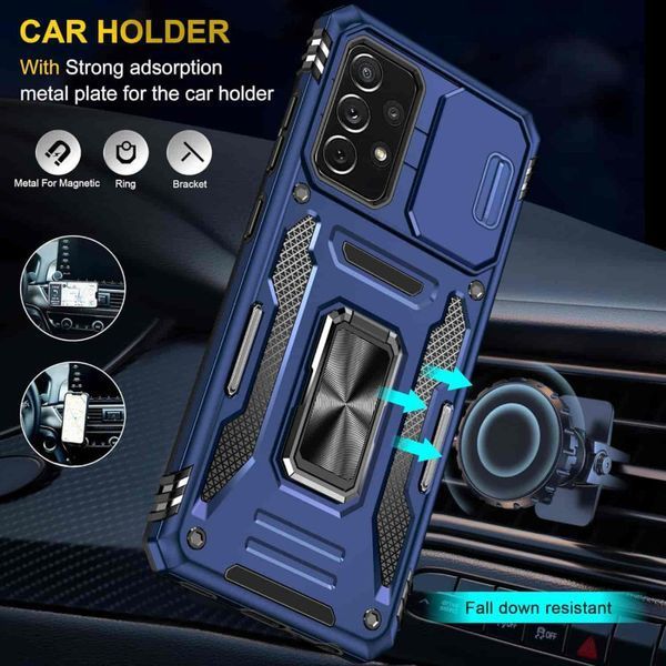 Ударопрочный чехол Camshield Army Ring для Samsung Galaxy A33 5G Navy Blue 777-05139 фото