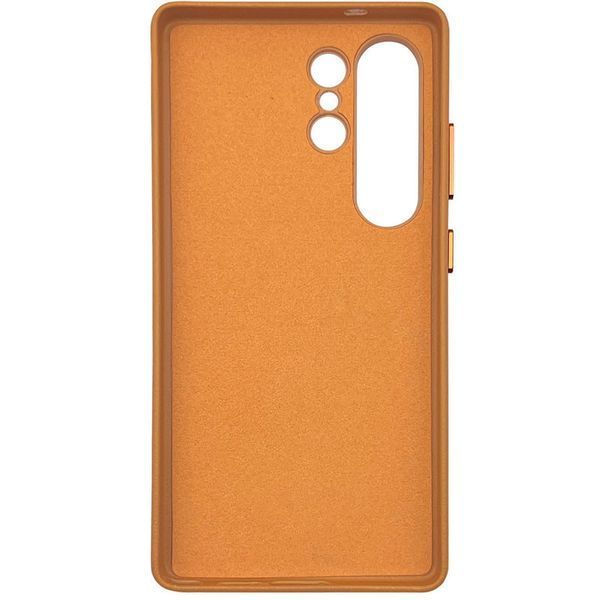 Кожаный чехол Leather Case для Samsung Galaxy S25 Ultra Orange 555-03203 фото