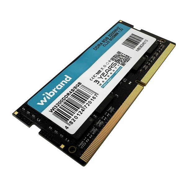 Оперативная память DDR4 Wibrand 8GB 3200MHz CL22 SODIMM WI3200DDR4S/8GB фото