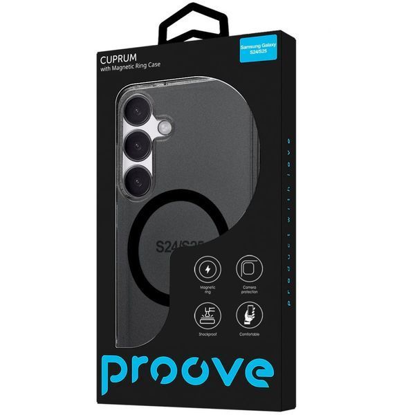 Чохол Proove Cuprum Case with Magnetic Ring Samsung Galaxy S24/S25 Black 656-04481 фото
