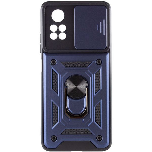 Ударостійкий чохол Camshield Serge Ring для Xiaomi Poco X4 Pro 5G Blue 777-04625 фото