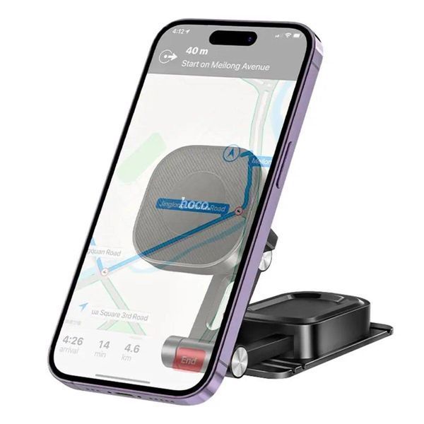 Тримач для мобільного HOCO H4 Mike magnetic car mount(center console) Black 656-00500 фото