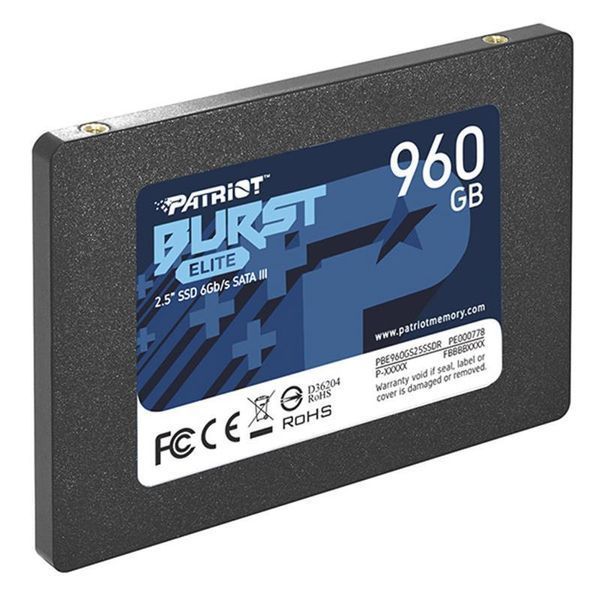 Накопитель SSD Patriot Burst Elite 960GB 2.5" 7mm SATAIII TLC 3D PBE960GS25SSDR фото