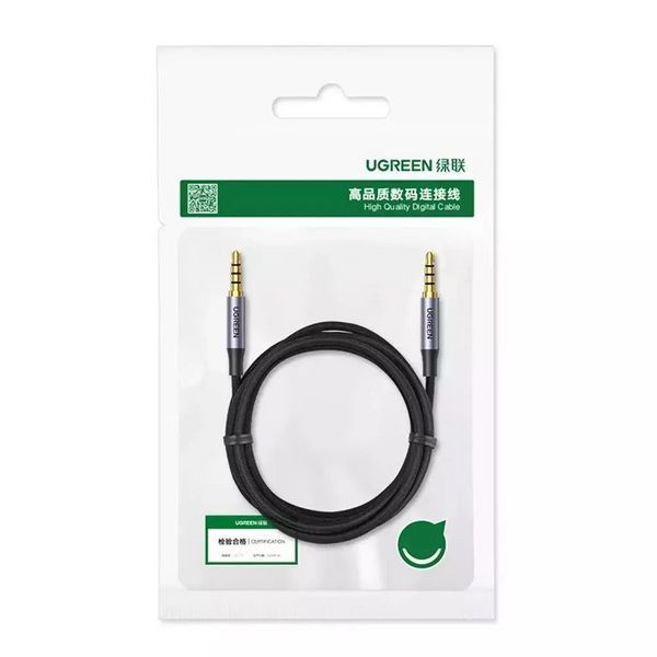 Аудіокабель UGREEN 3.5mm 4-Pole M/M Audio Cable Alu Case 2m UGR-20782 фото
