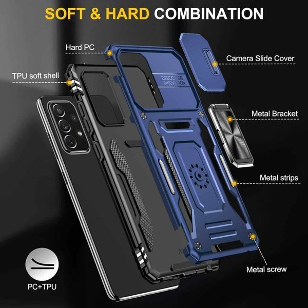 Ударопрочный чехол Camshield Army Ring для Samsung Galaxy A33 5G Navy Blue 777-05139 фото