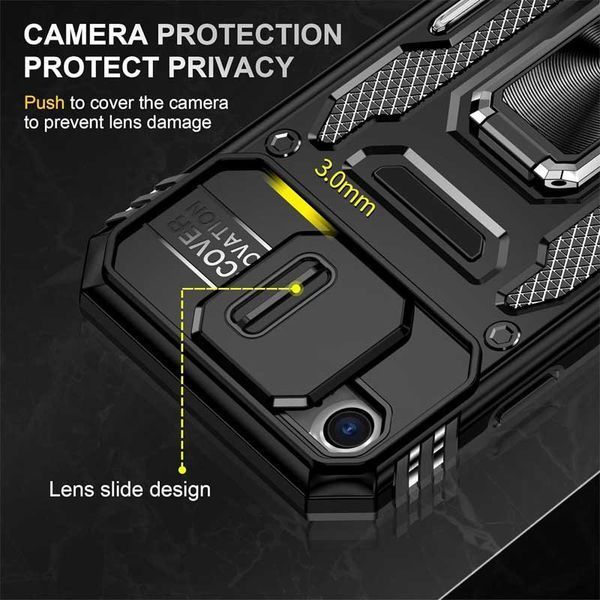Ударостійкий чохол Camshield Army Ring для Apple iPhone 7 / 8 / SE (2020) (4.7") Black 777-05039 фото
