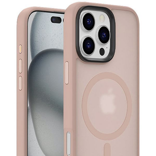 Чехол TPU+PC Metal Buttons with MagSafe Colorful для Apple iPhone 16 Pro (6.3") Gold 555-03023 фото