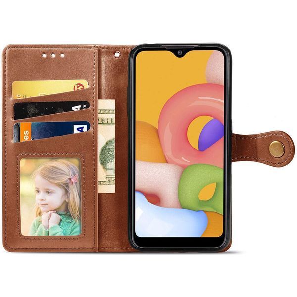 Кожаный чехол-книжка GETMAN Gallant (PU) для Samsung Galaxy A14 4G/5G Brown 777-06405 фото