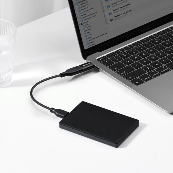 Переходник Baseus Ingenuity Mini OTG USB 3.1 to Type-C Blue ZJJQ000003 фото