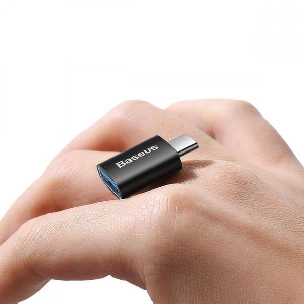 Переходник Baseus Ingenuity Mini OTG USB 3.1 to Type-C Blue ZJJQ000003 фото