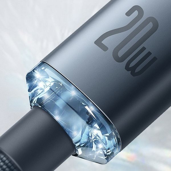 Кабель Baseus Crystal Shine Series Fast Charging Data Cable Type-C to iP 20W 2m Black CAJY000301 фото