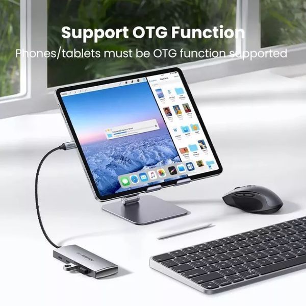 USB-хаб UGREEN CM480 USB-C to 2&times; USB 3.2+2&times;USB-C Adapter 10G (UGR-30758) UGR-30758 фото