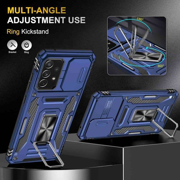 Ударопрочный чехол Camshield Army Ring для Samsung Galaxy A33 5G Navy Blue 777-05139 фото