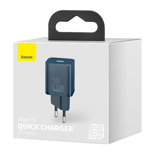 Мережевий зарядний пристрій Baseus Super Si Quick Charger 1C 20W EU Blue CCSUP-B03 фото