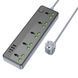 Сетевой удлинитель BOROFONE BAC4A Lord 5 position socket(1C3A)(EU) Black 656-03205 фото 1