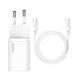 Мережевий зарядний пристрій Baseus Super Si Quick Charger 1C 25W EU Sets White 656-01314 фото 1