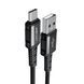 Кабель ACEFAST C1-04 USB to Type-C 3A, 1.2m, nylon aluminum connectors, Black 6974316280545 фото 4