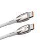 Кабель Baseus Glimmer Series Fast Charging Type-C to Type-C 100W (2m) White CADH000802 фото 4