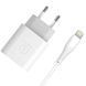Комплект швидкого заряджання для iPhone WUW T81 Type-C to Lightning PD20W Білий 209-00297 фото