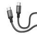 Кабель HOCO X14 Type-C to Type-C 60W, 1m, nylon, aluminum connectors, Black 6931474752215 фото 3