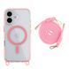 Чохол TPU+PC LanyardCase with MagSafe для iPhone 16 Pink 214-03190 фото 1
