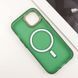 Чехол TPU+PC Lily with MagSafe для Apple iPhone 15 (6.1") Army Green 214-03583 фото 4