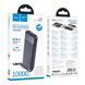 Power Bank Hoco J163 Wonderful 10000mAh 2A (with cable Type-C+Lightning+USB+Micro) Black 216-00173 фото 2