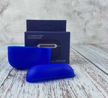 Силиконовый чехол для наушников AirPods Pro Blue 203-00063 фото