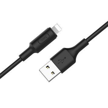 Кабель для заряджання та передачі даних Hoco X25 USB to Lightning Чорний 1 м 209-00049 фото