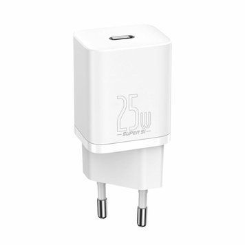 Сетевое зарядное устройство Baseus Super Si Quick Charger 1C 25W EU White 656-01315 фото