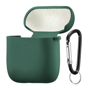 Силиконовый чехол 2,5mm с микрофиброй для AirPods 1/2 Needle Green 203-00161 фото