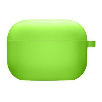 Силиконовый футляр с микрофиброй для наушников Airpods 3 Neon green 203-00276 фото