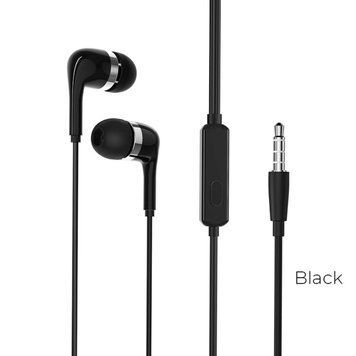 Навушники BOROFONE BM39 Refined chant universal earphones with mic Black 656-03923 фото