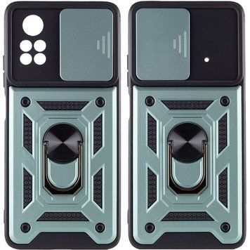Ударостійкий чохол Camshield Serge Ring для Xiaomi Poco X4 Pro 5G Green 777-04626 фото