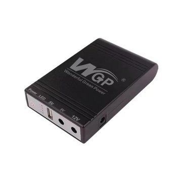 Портативный источник бесперебойного питания MINI DC UPS WGP103 10400mAh Black для WiFi-роутера! 777-01489 фото