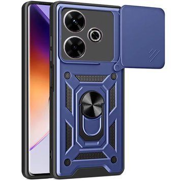 Ударостійкий чохол Camshield Serge Ring для Xiaomi Redmi 13 4G / Poco M6 4G Blue 777-04360 фото