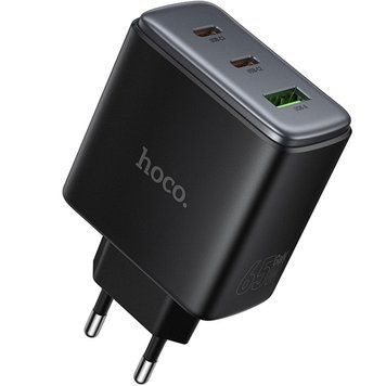 МЗП Hoco C160A Upgrade PD65W+QC3.0 (1USB-A/2C) Black ILSO-00000086193-1 фото