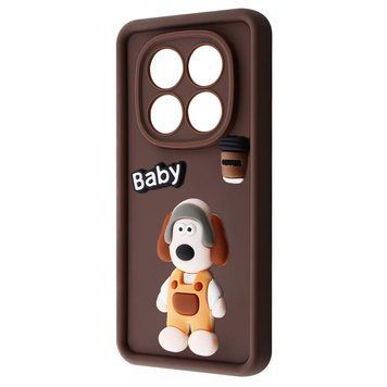 Чехол Pretty Things Case для Xiaomi Redmi Note 14 Pro+ Brown/Baby 777-02136 фото