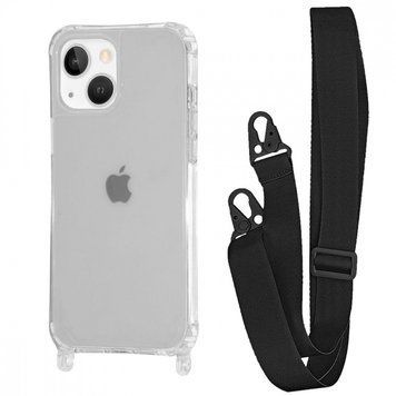 Чехол WAVE Clear Case With Strap для Iphone 13 Black 208-05223 фото