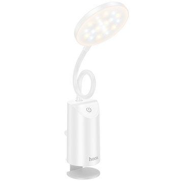 Настольная LED лампа Hoco HX10 Clip table lamp (1200mAh) white 656-03765 фото
