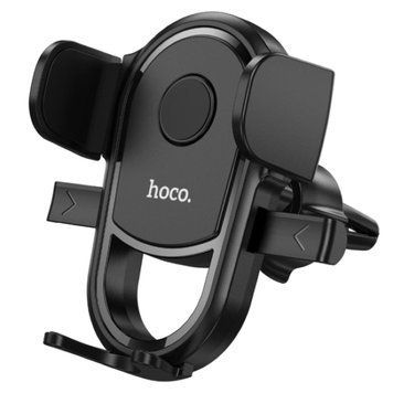 Тримач для мобільного HOCO H6 Grateful one-button car holder(air outlet) Black 656-00501 фото
