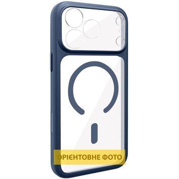 Чохол TPU+PC GETMAN Moon Clear with MagSafe для Apple iPhone 11 (6.1") Blue 656-08325 фото