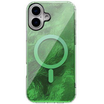 Чохол TPU Shiny Mountain (MagFit) для Apple iPhone 16 (6.1") Green 555-02874 фото