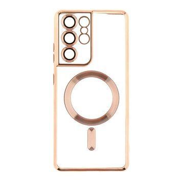 Чехол Wave TPU Metallic with Magsafe для Samsung Galaxy S21 Ultra (G998) Rose Gold 555-00168 фото