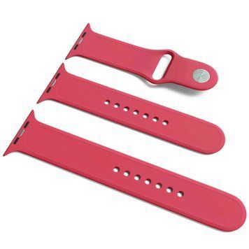 Силіконовий ремінець для Apple Watch Sport Band 42(ser.1-3)/44/45/46/49mm (S/M & M/L) 3pcs Pomegranate 212-01232 фото
