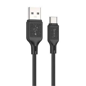 Кабель HOCO X90 Cool silicone charging data cable for Type-C Black 6931474788443 фото