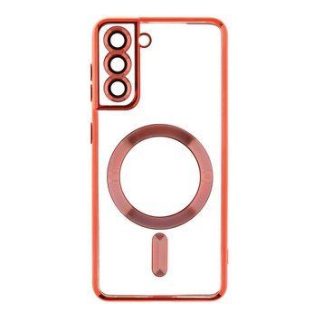 Чохол Wave TPU Metallic with Magsafe для Samsung Galaxy S21 (G991) Red 555-00218 фото