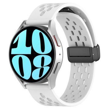 Ремешок Универс 20mm Silicone With Magnetic для Samsung/Amazfit/Huawei White 212-02720 фото
